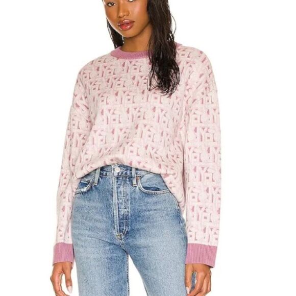 TELL YOUR FRIENDS X Playboy Bunny Stencil Crew Neck Pullover In Mauve - Picture 2 of 7